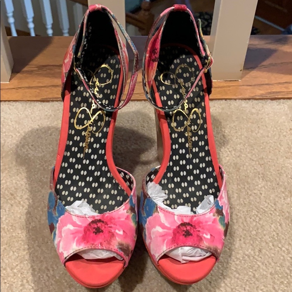 Jessica Simpson Floral Platform Wedges